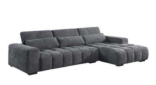 Sofa Seleccional Derecho Gris oscuro