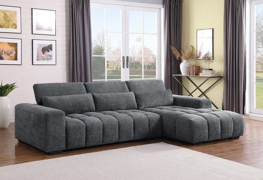 Sofa Seleccional Derecho Gris oscuro