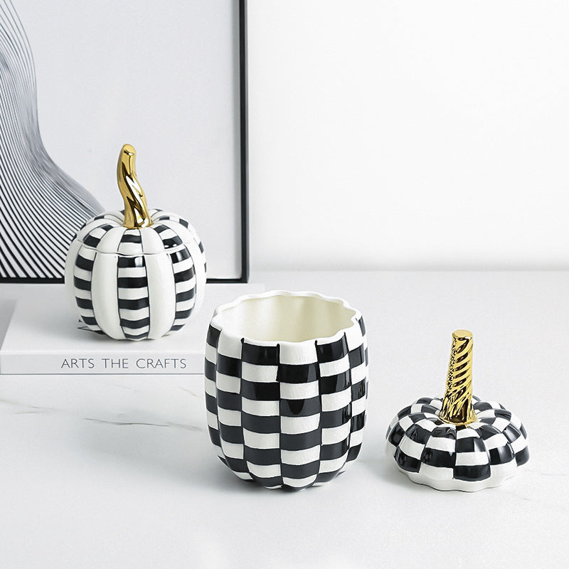 Jarrón de Cerámica con Forma de Calabaza – Decoración Moderna