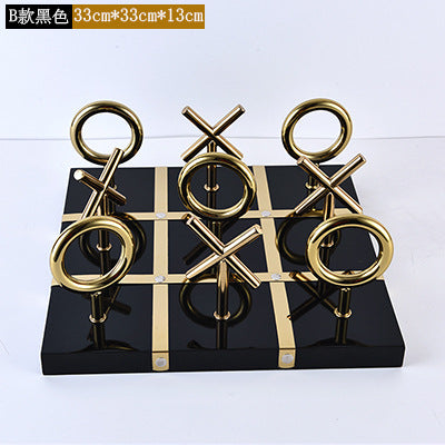 Juego de Ajedrez Escultural Metálico | Decoración de Interiores