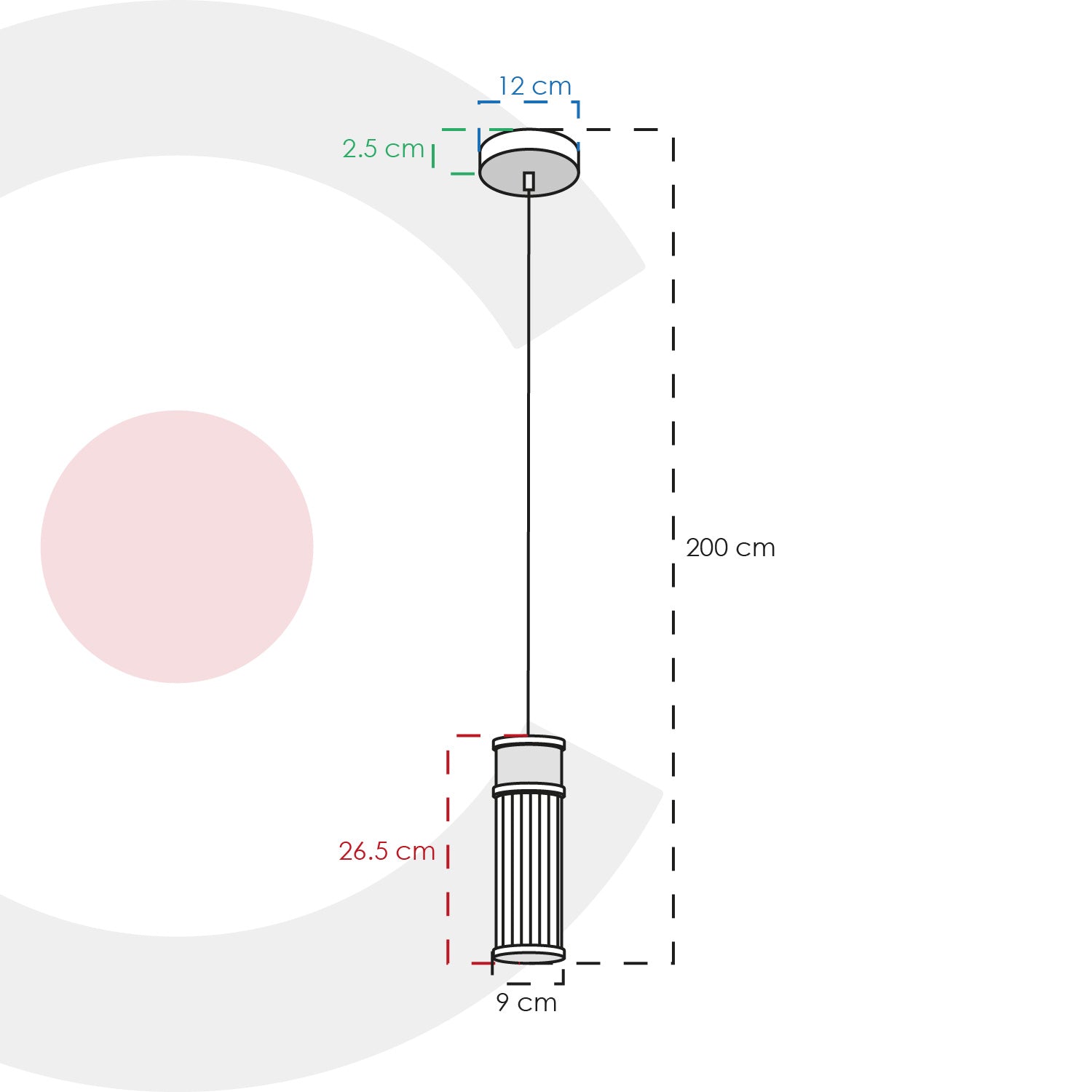 Colgante contemporáneo 2CLAT92
