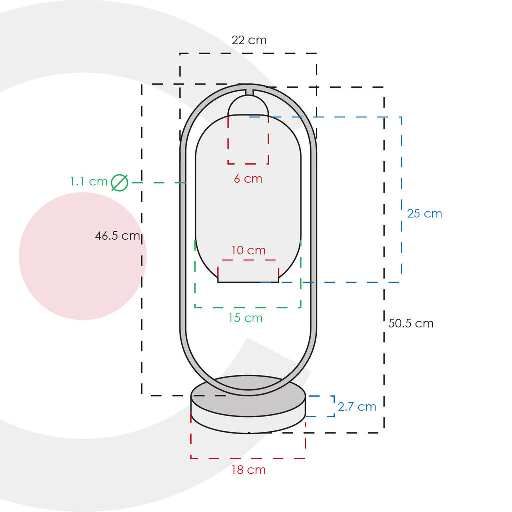Lámpara de mesa contemporánea 3LMDI03