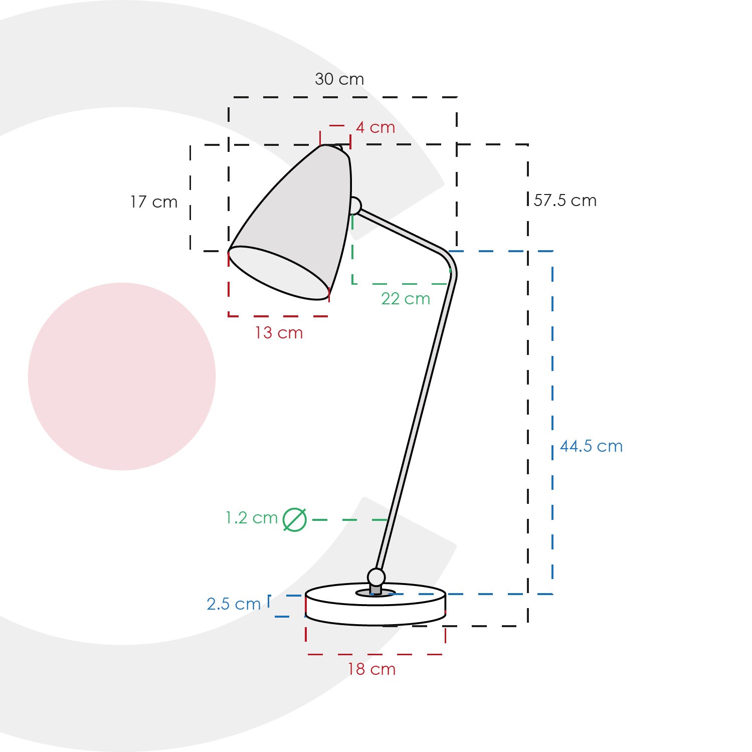 Lámpara de mesa moderna 3LMDI13