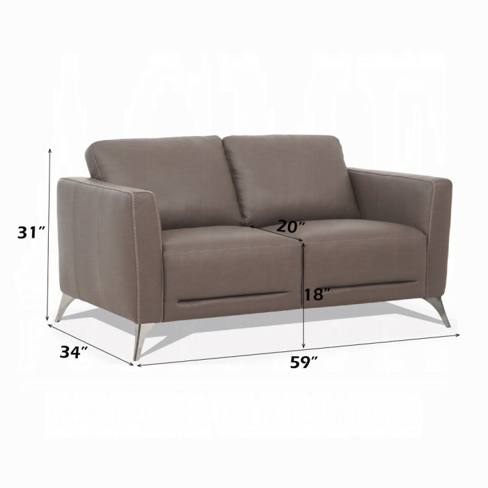 Sofa love seat Málaga Cuero Taupe