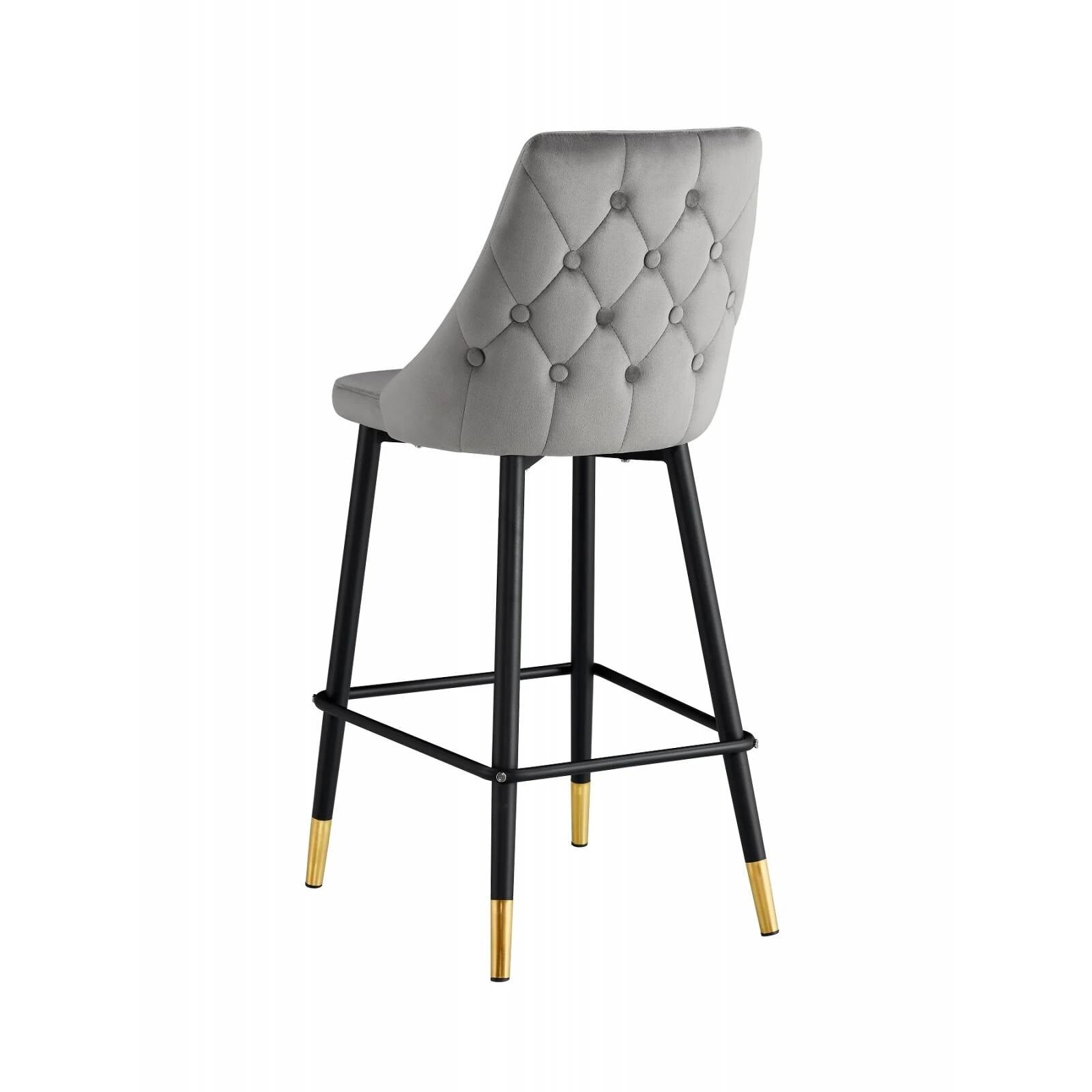 Banco dukesa velvet Gris/ gold