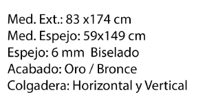ESPEJO GUTTI ORO