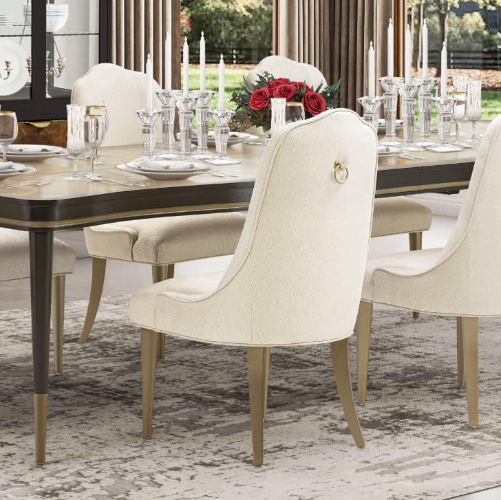 Comedor Malibu Crest crotch mahogany P/8 Michael Amini
