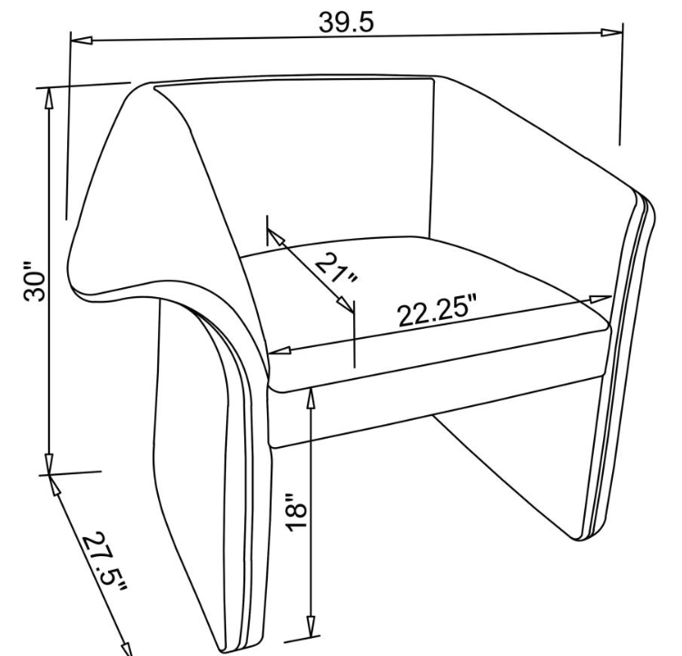 Ramsey Arm Accent Chair Black