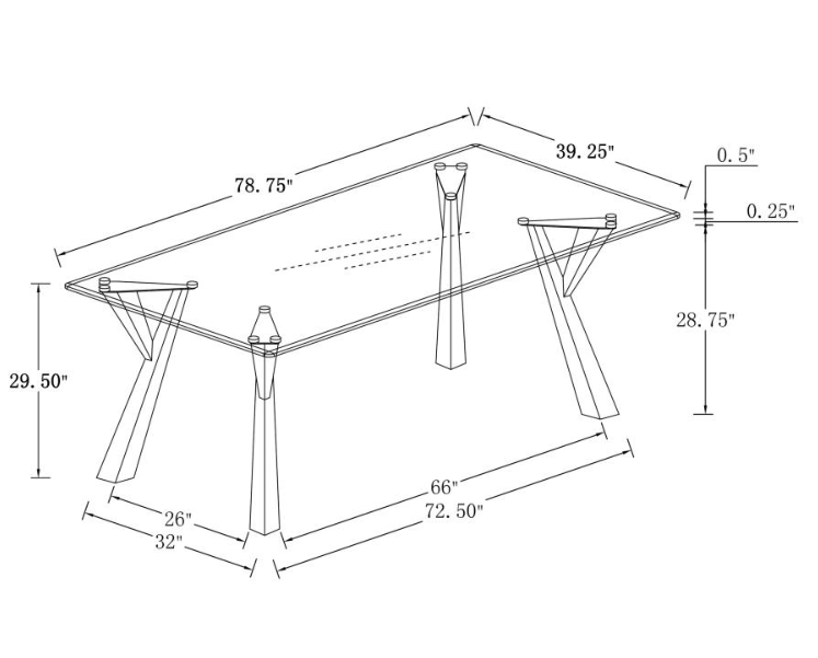 Mesa de Comedor Alaia Rectangular