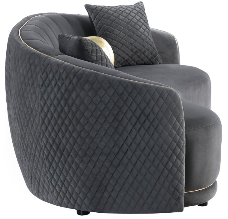Set Sofás Brookside- gris terciopelo