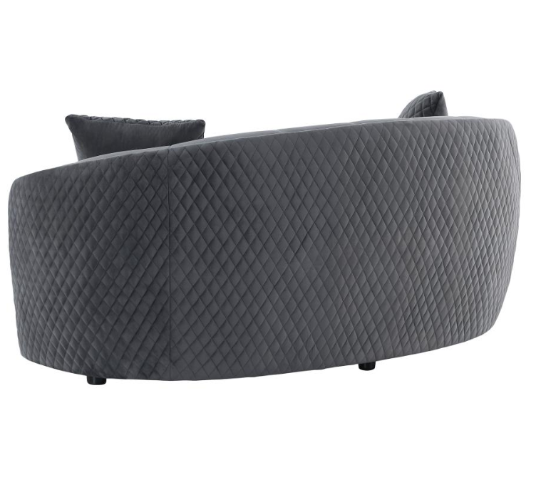 Set Sofás Brookside- gris terciopelo