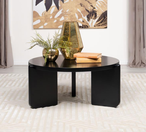 Mesa de centro Cordova - madera maciza negro