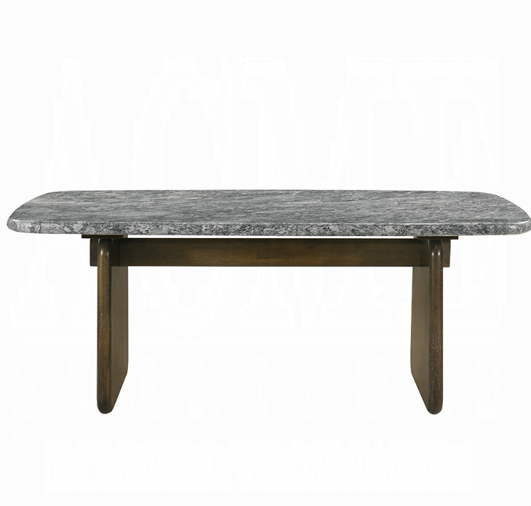 Mesa de comedor Dillon de madera y mármol