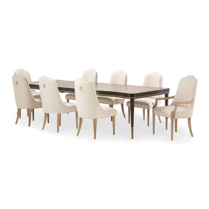 Comedor Malibu Crest crotch mahogany P/8 Michael Amini