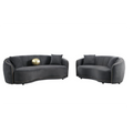 Set Sofás Brookside- gris terciopelo