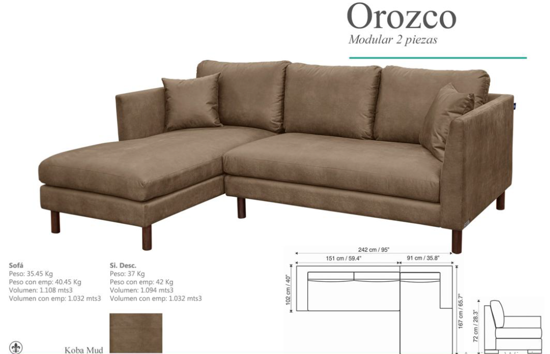 Sofá modular Orozco