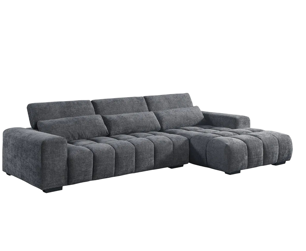 Sofa Seleccional Derecho Gris oscuro