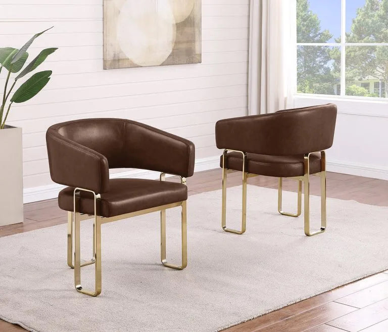 Set 2 sillas Mocha Leathaire