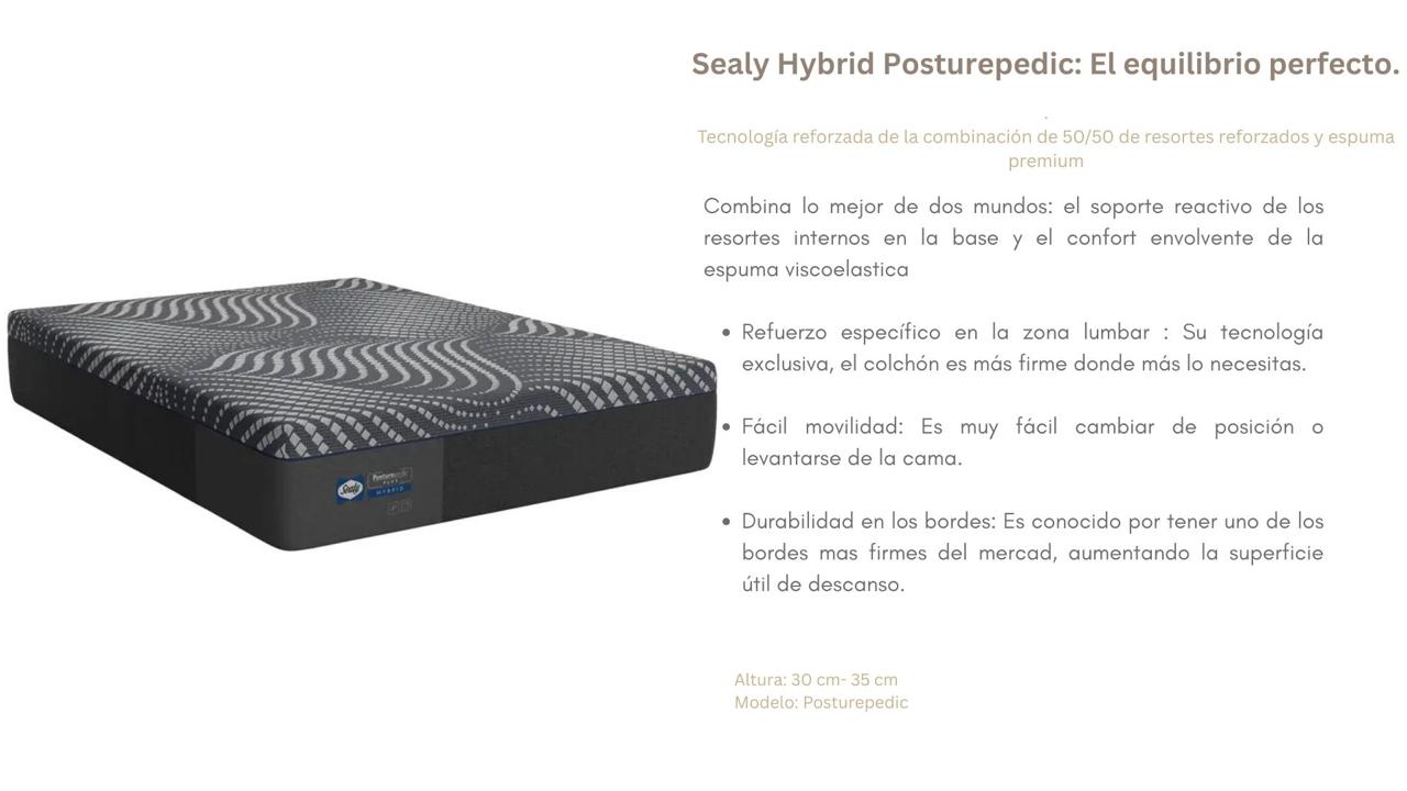 Colchón Sealy HYBRID POSTURPEDIC