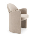 Ashley -  silla de comedor tela beige, detalle en latón