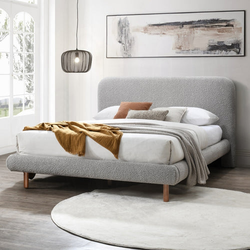 Cama Cleo textura boucle Queen