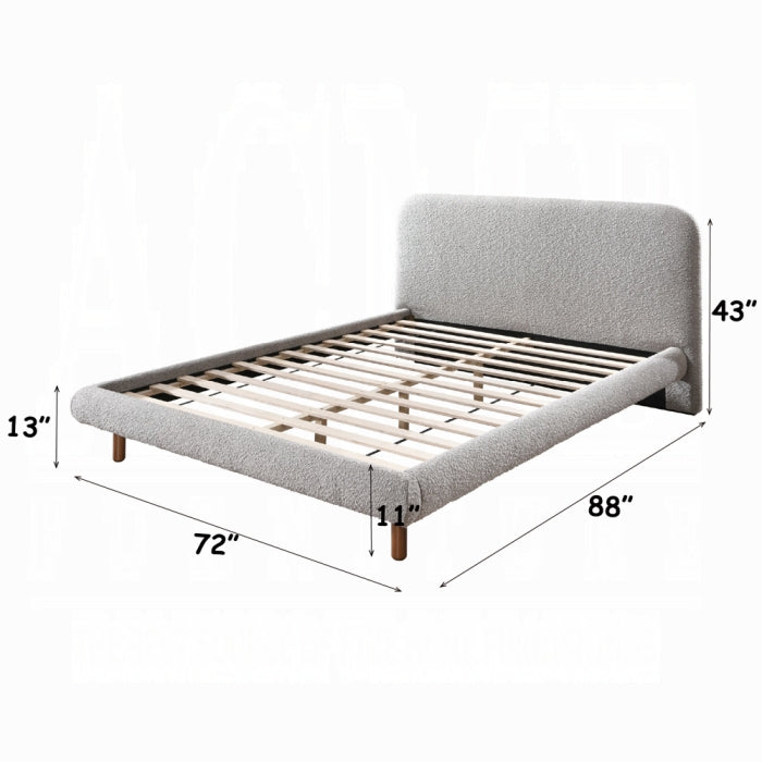 Cama Cleo textura boucle Queen