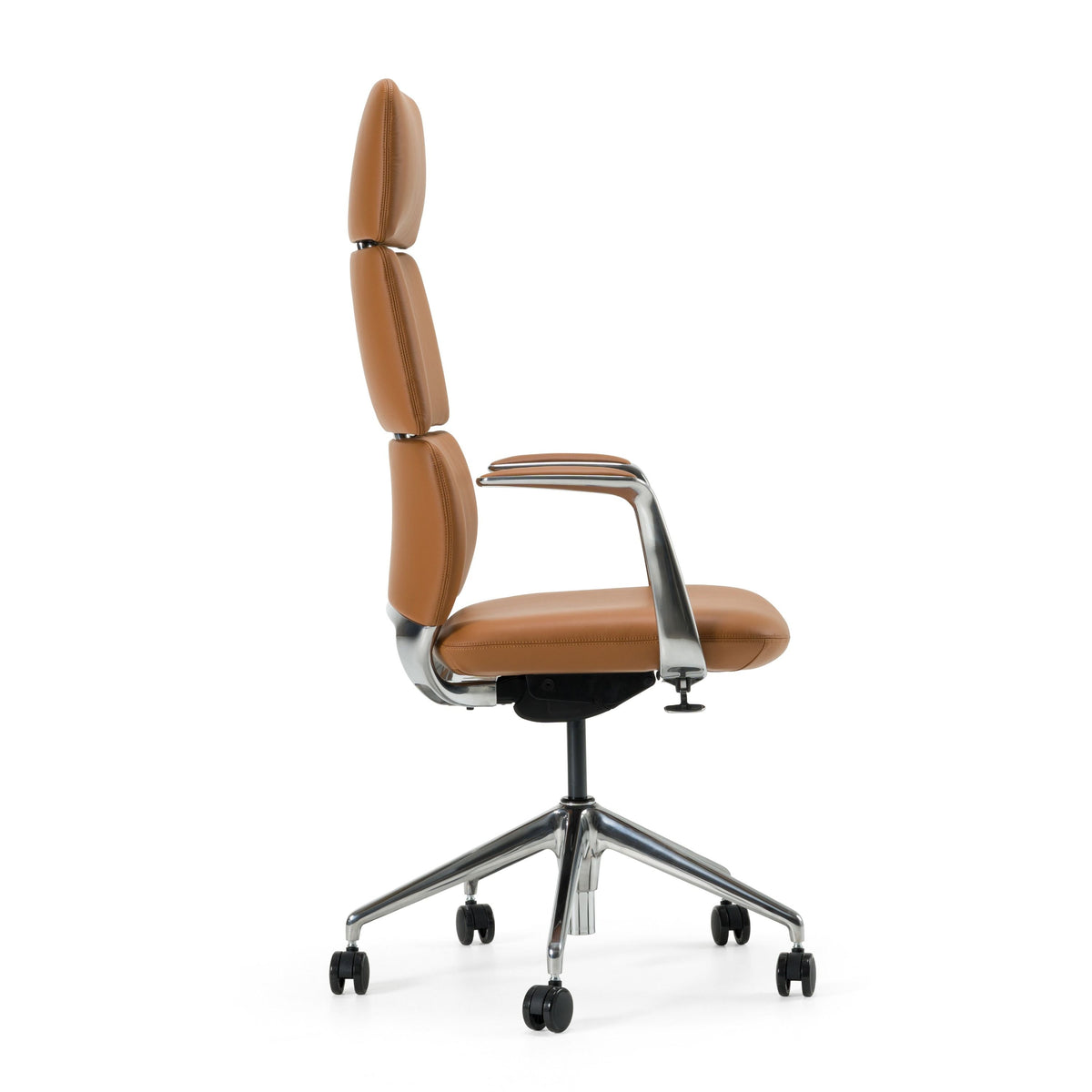 Clyne - Silla de oficina Moderna de Cuero Vegano Camel