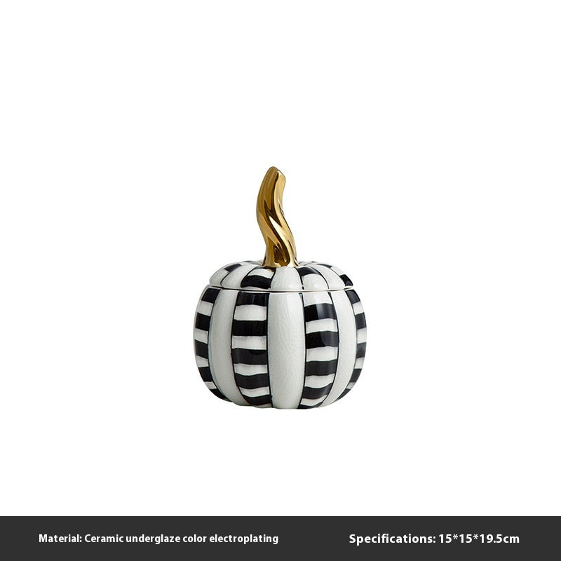 Jarrón de Cerámica con Forma de Calabaza – Decoración Moderna