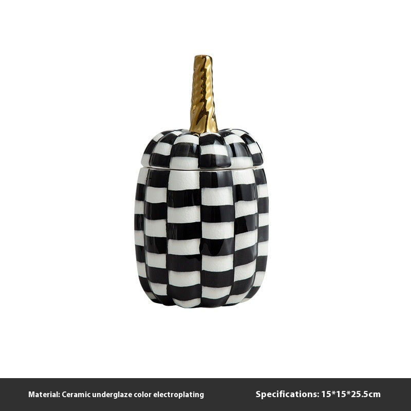 Jarrón de Cerámica con Forma de Calabaza – Decoración Moderna