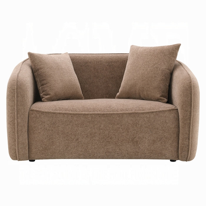 Keith Loveseat con 2 almohadas marron