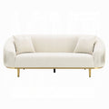 Sofá Martina beige con dorado