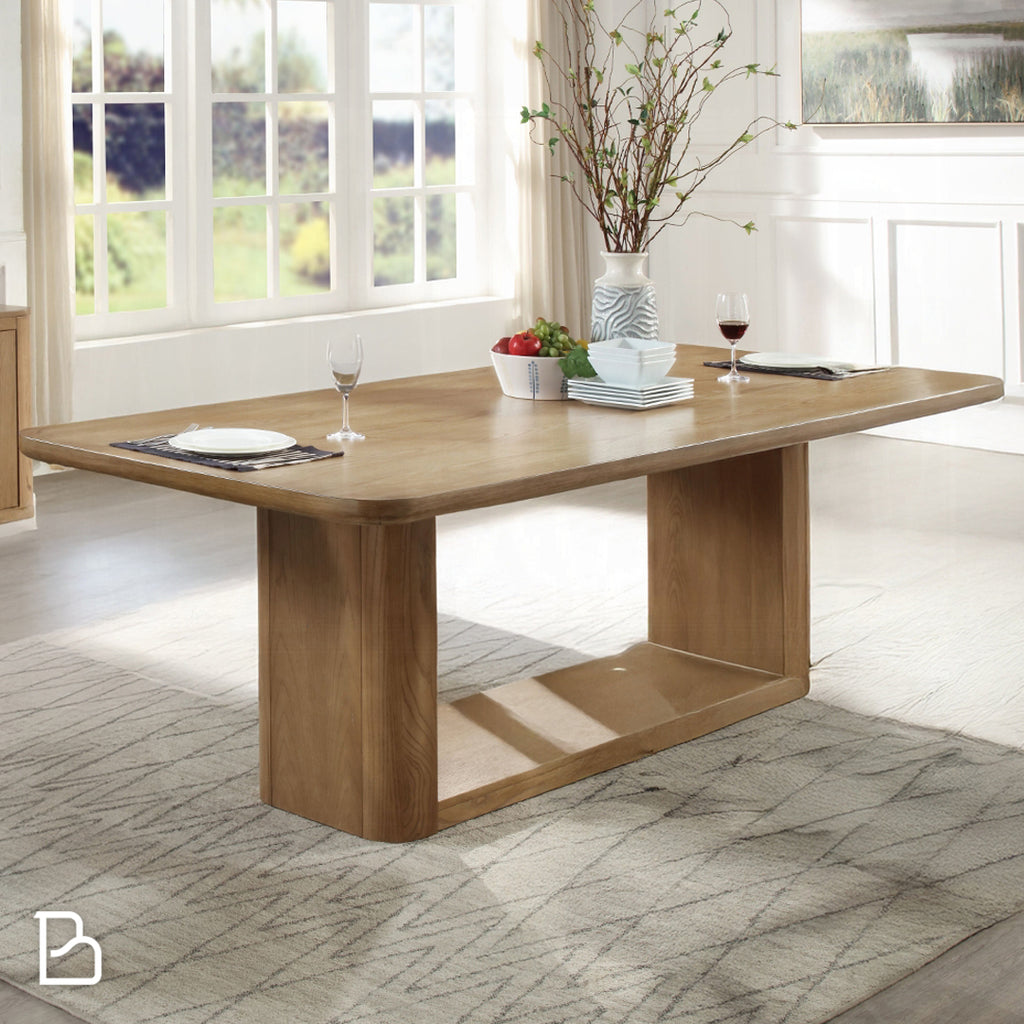 Mesa de comedor Zoey - chapa de roble