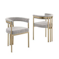 Set 2 Sillas tela boucle gris